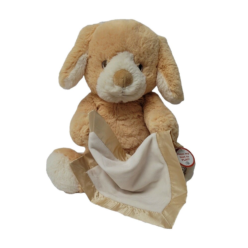 Peek A Boo Puppy Plush 12" Brown Tested & Works